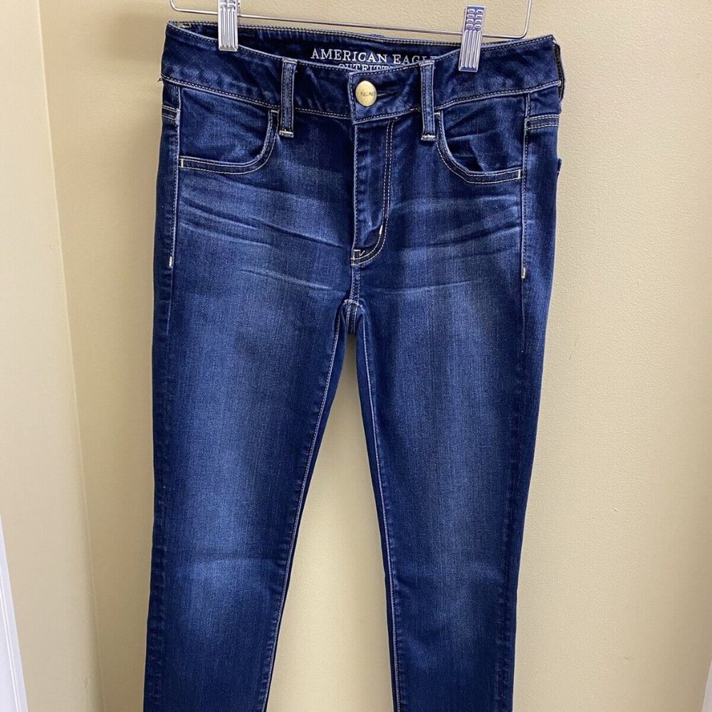 American Eagle Womens Super Stretch Dark Denim Jegging Jeans size 2 R